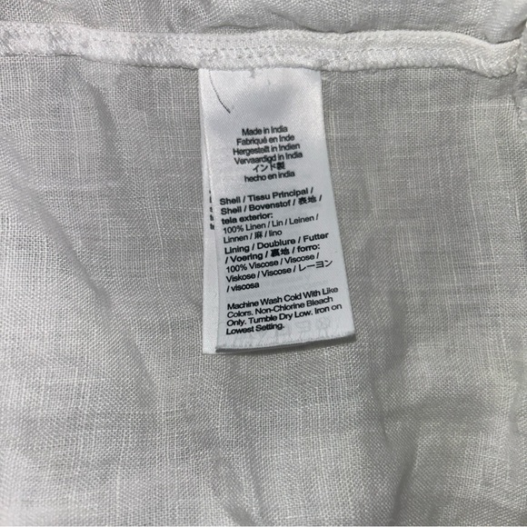 J. Crew White Cotton-linen tiered maxi beach dress (SIZE Small/Medium) Lined - Picture 5 of 7